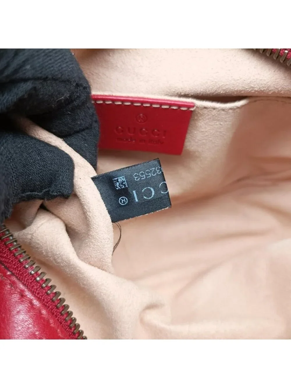 Gucci GG Marmont Red Leather Shoulder